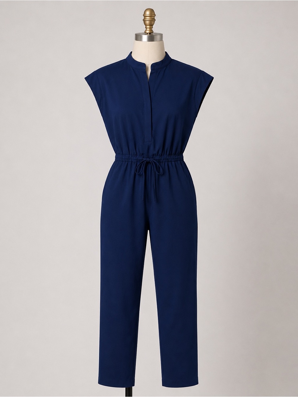 Aritzia Babaton Donnie Jumpsuit Navy Blue Quiet Luxury Workwear Minimalist S